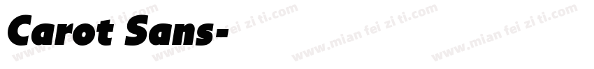 Carot Sans字体转换